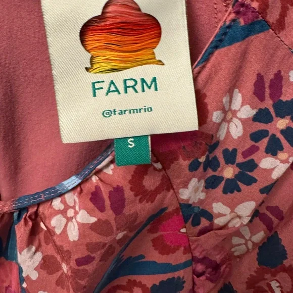 FARM Rio Blush Floral Birds Mini Dress - Picture 5 of 6